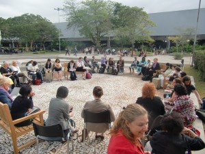 Women's Caucus in Rio, discussing WMG positions